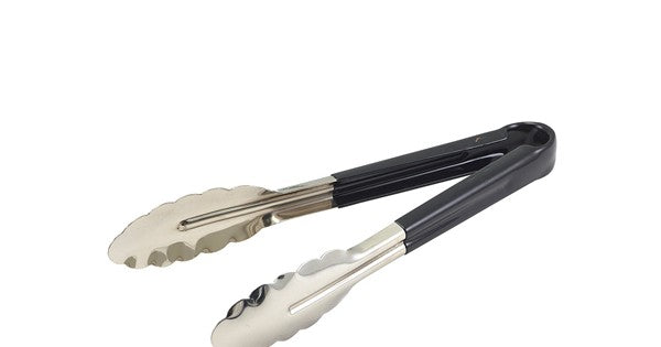 Genware Colour Coded S/St. Tong 23cm Black