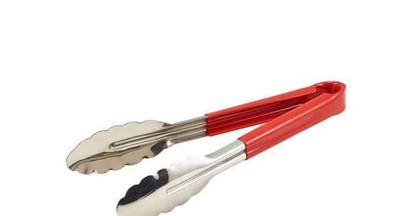 Genware Colour Coded S/St. Tong 23cm Red