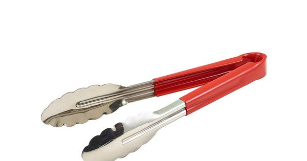 Genware Colour Coded St/St. Tong 31cm Red