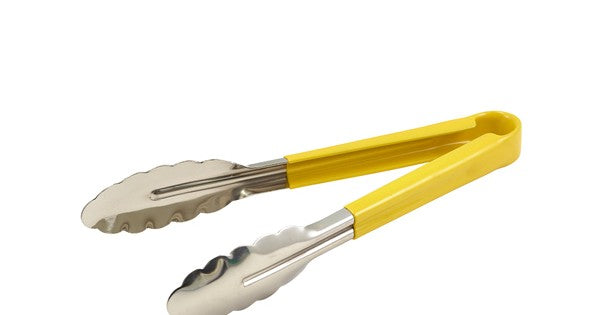 Genware Colour Coded St/St. Tong 31cm Yellow