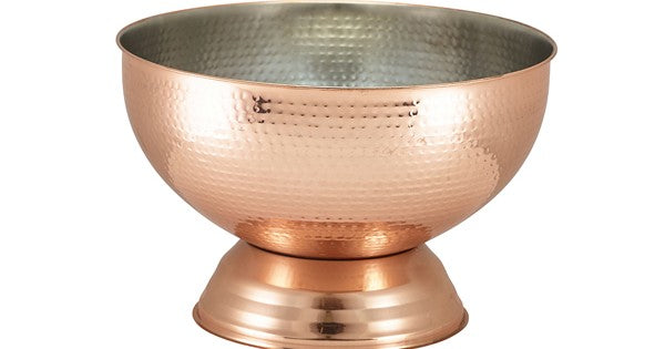 Hammered Copper Champagne Bowl 36cm