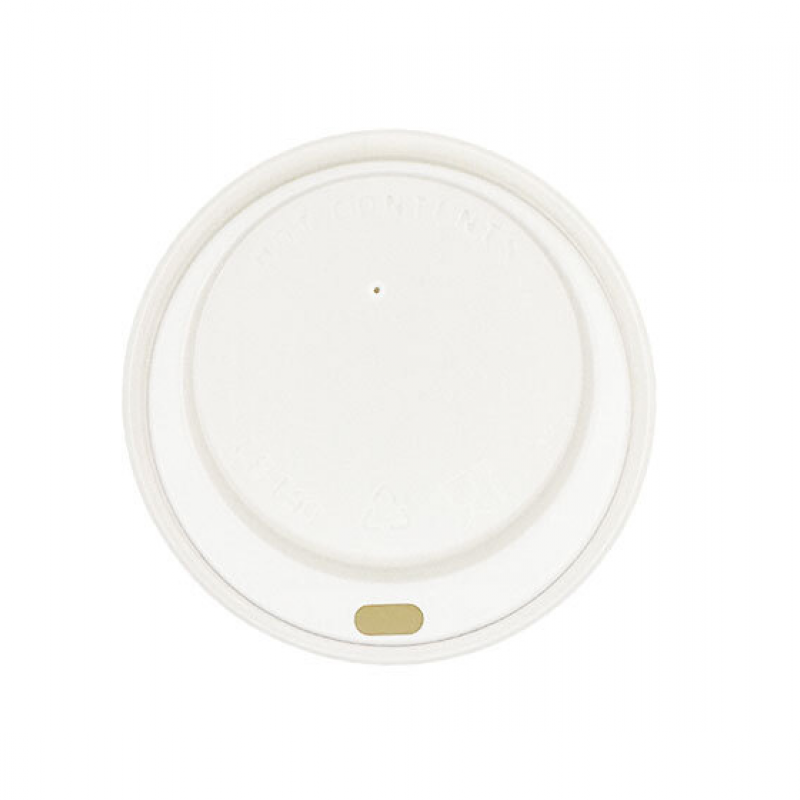80mm White 8oz hot cup lid (10x100`s)