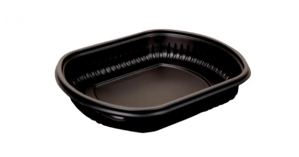34oz Black 1-Compartment Microwaveable Containers (8x40)