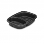 34oz Black 1-Compartment Microwaveable Containers (8x40)