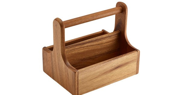 Medium Dark Wood Table Caddy