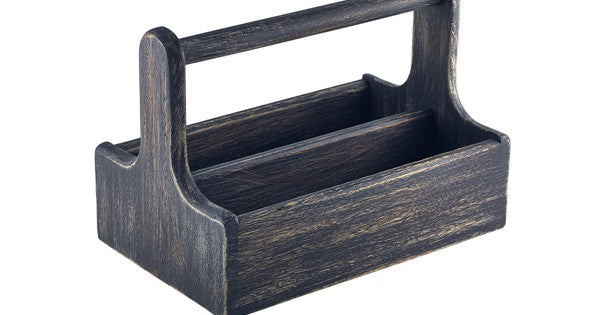 Black Wooden Table Caddy