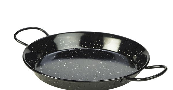Black Enamel Paella Pan 26cm