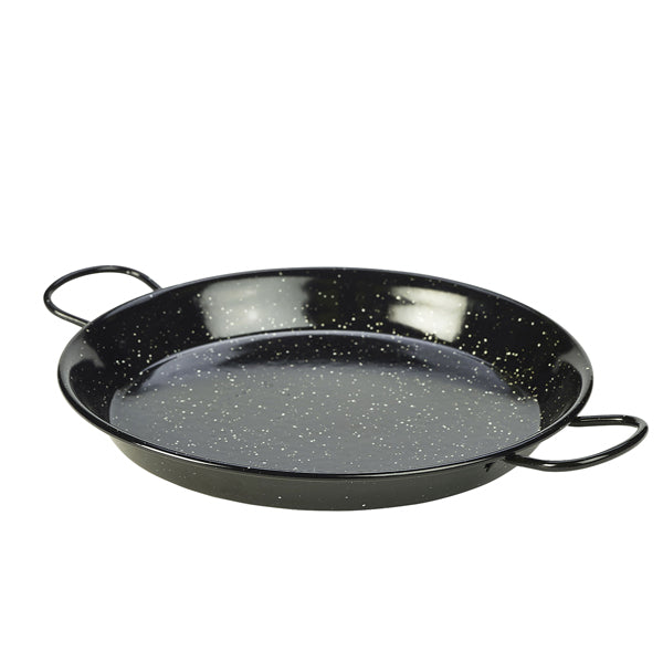 Black Enamel Paella Pan 30cm