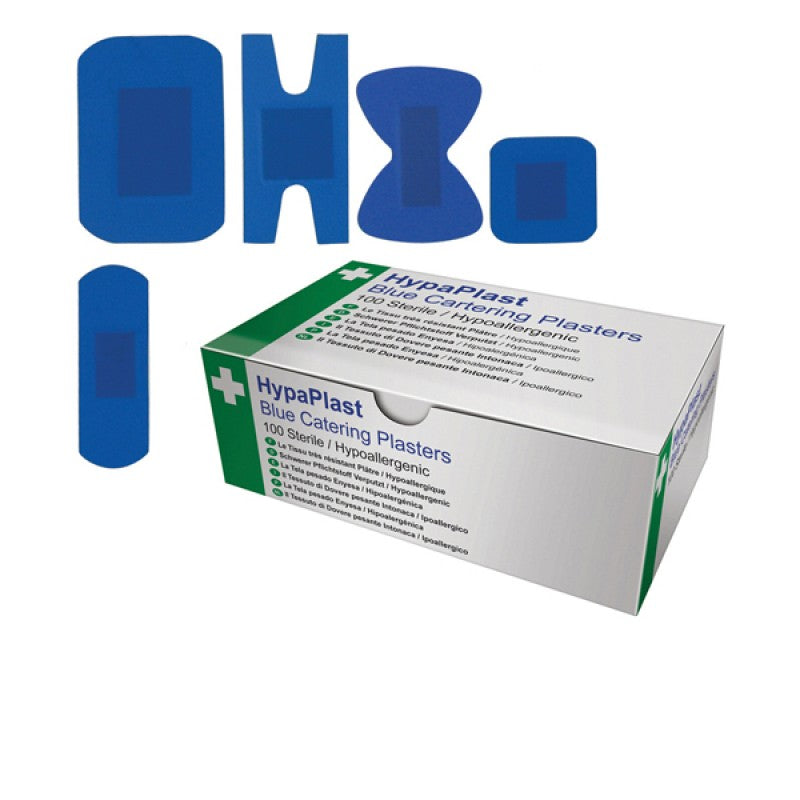 Blue Detectable Plasters Mix 5 Types Box 100