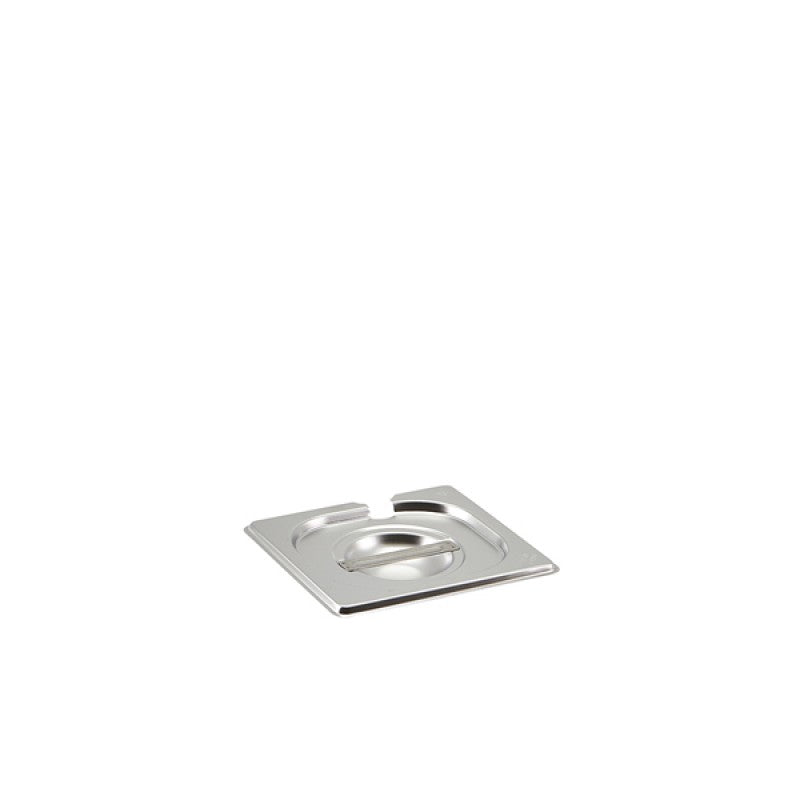 St/St Gastronorm Pan Notched Lid 1/6