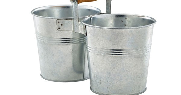 Galvanised Steel Combi Serving Buckets 12cm Dia