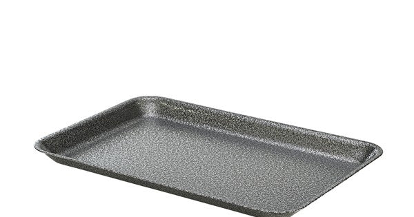 Galvanised Steel Tray 31.5x21.5x2cm Hammered Silver