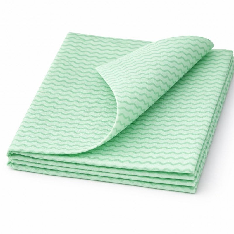 Jantex Heavy Duty Non-Woven Cloths Green (Pack 25)