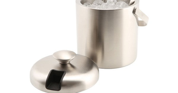 Genware Insulated St/St Ice Bucket & Tong 1.2L
