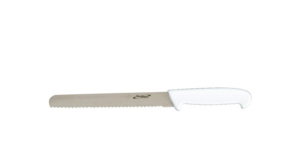 Genware 8'' Bread Knife White (Serrated)