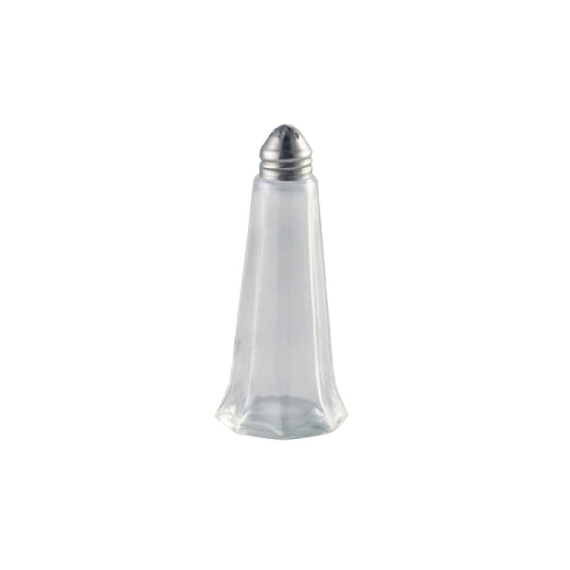 Glass Lighthouse Pepper Shaker Silver Top