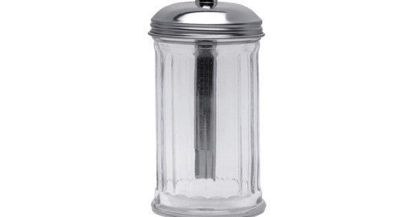 Sugar Pourer Clear Glass Base S/ St. Tube Top