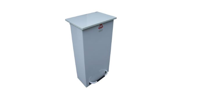 Large Metal Fully Enclosed Bin 90Ltr
