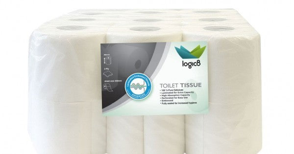 Logic8 200 sheet 2ply toilet roll (12 x 4\'s)
