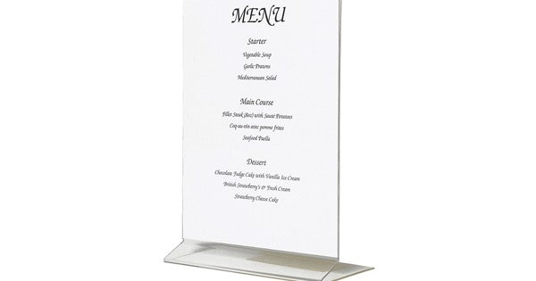 Acrylic Menu Holder A4 Size