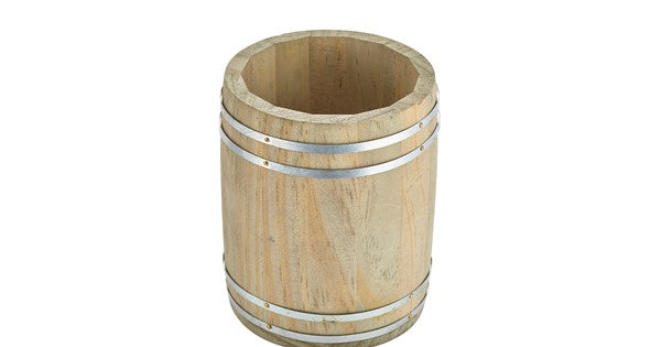 Miniature Wooden Barrel 11.5Dia x 13.5cm