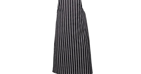 Navy Butchers Stripe Bib Apron 70cm X 100cm