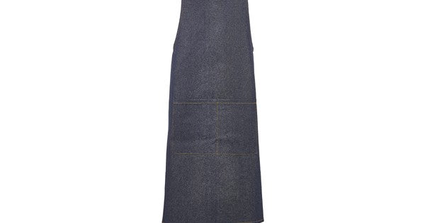 Unwashed Denim Bib Apron 70 x 90cm