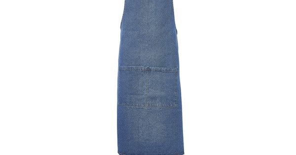 Washed Denim Bib Apron 70 x 90cm
