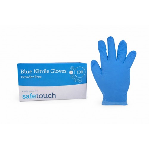 Blue Nitirle Gloves - Powder Free Large (10X100)