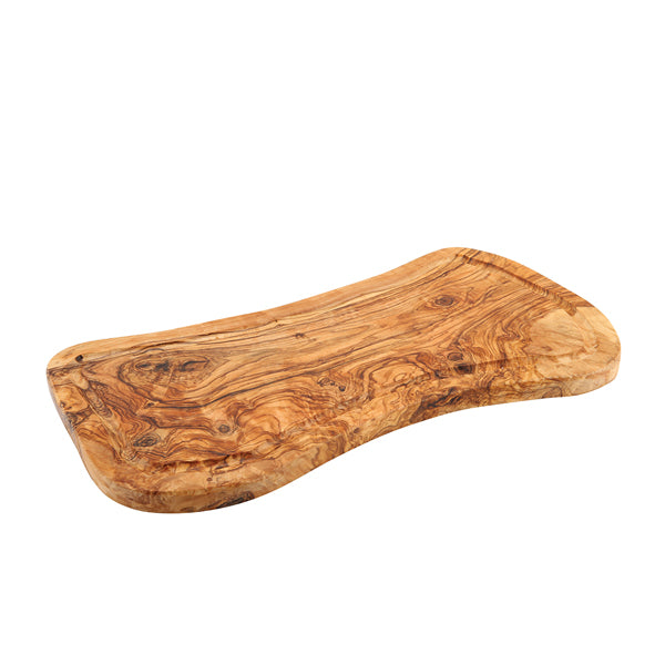 Olive Wood Serving Board W/ Groove 40 x 21cm+/-