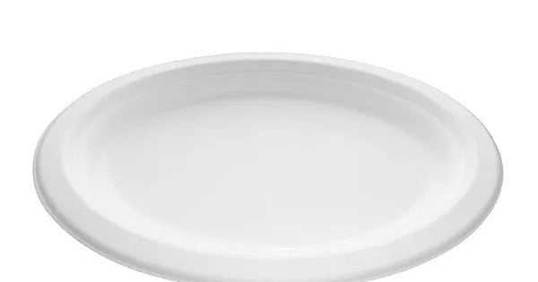 10.5x8" Bagasse Oval Plate (10x50's)