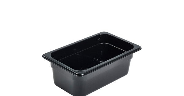 1/4 -Polycarbonate GN Pan 100mm Black