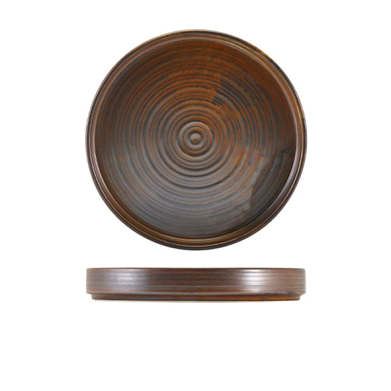 Terra Porcelain Rustic Copper Presentation Plate 20.5cm