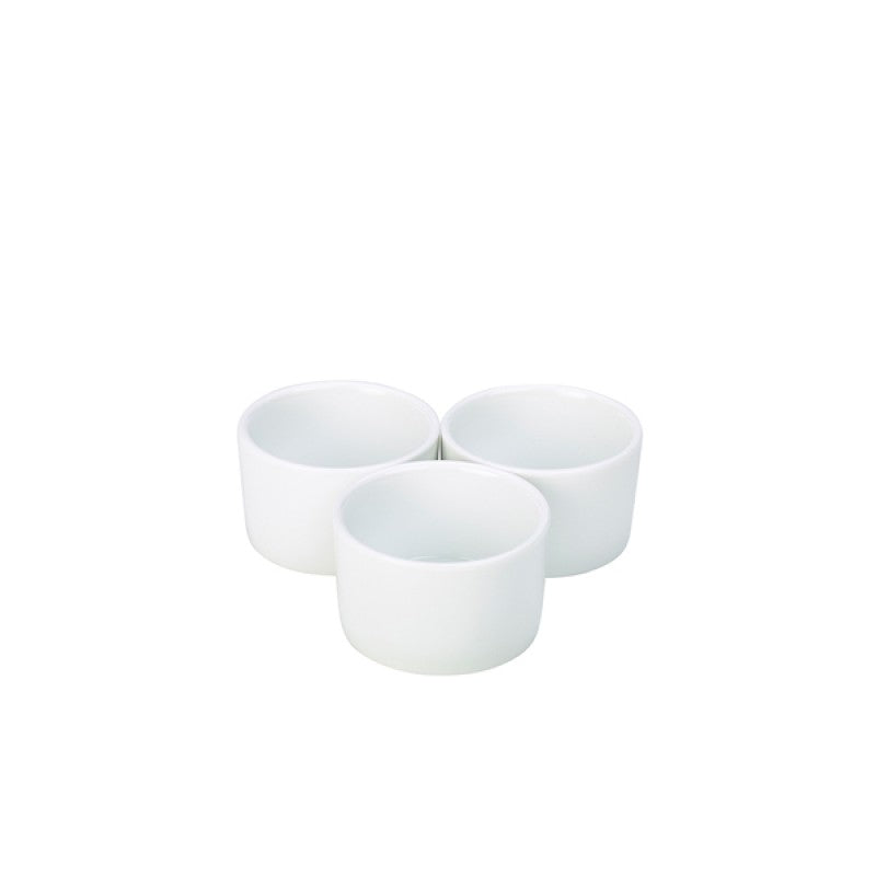 Genware Porcelain Contemporary Smooth Ramekin 9cm/ 3.5"
