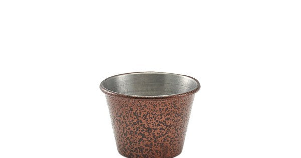 2.5oz Stainless Steel Ramekin Hammered Copper