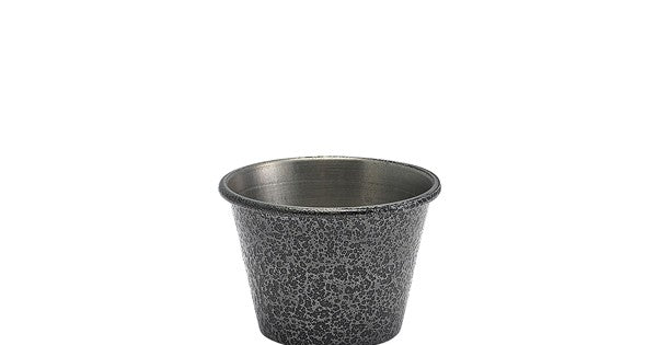 2.5oz Stainless Steel Ramekin Hammered Silver