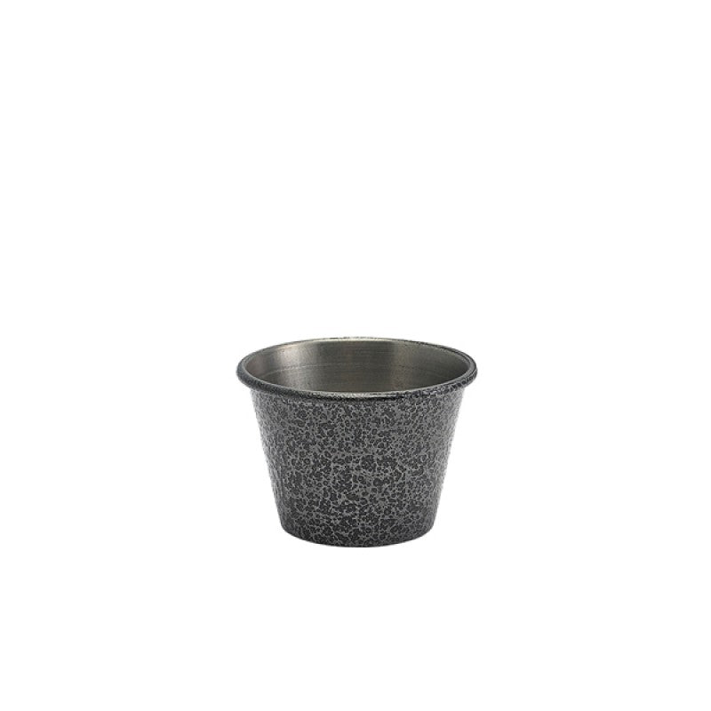 2.5oz Stainless Steel Ramekin Hammered Silver