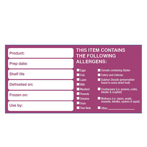 Allergen Labels