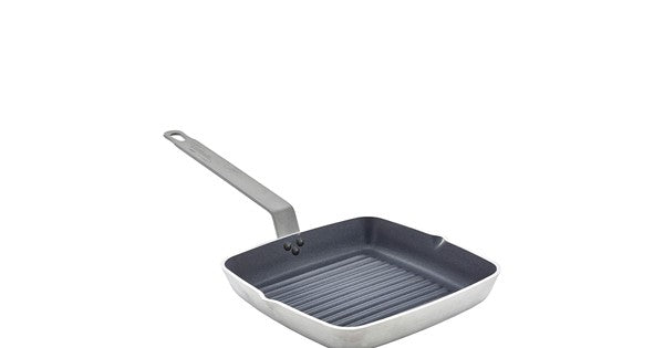 Non Stick Teflon Aluminium Square Ribbed Skillet 24cm