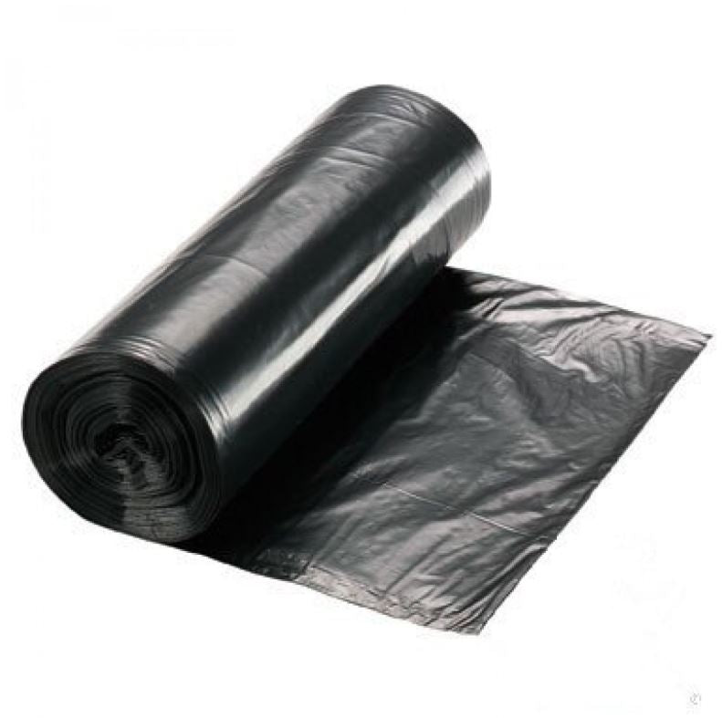 Standard Black Refuse Sacks 100L – 26" x 44" 8 Rolls per Ca