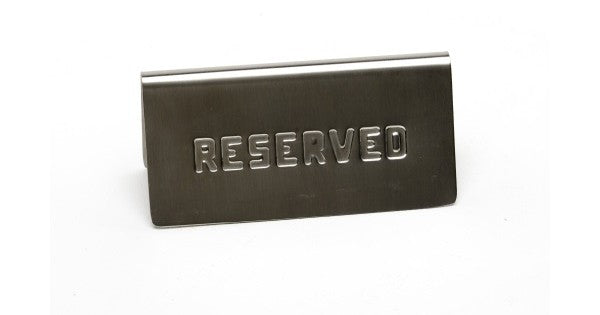 GenWare Stainless Steel Reserved Table Sign