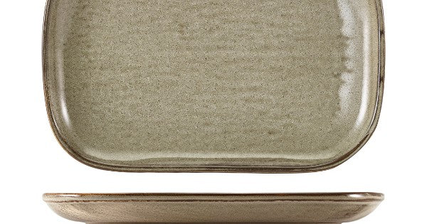 Terra Porcelain Grey Rectangular Plate 29 x 19.5cm