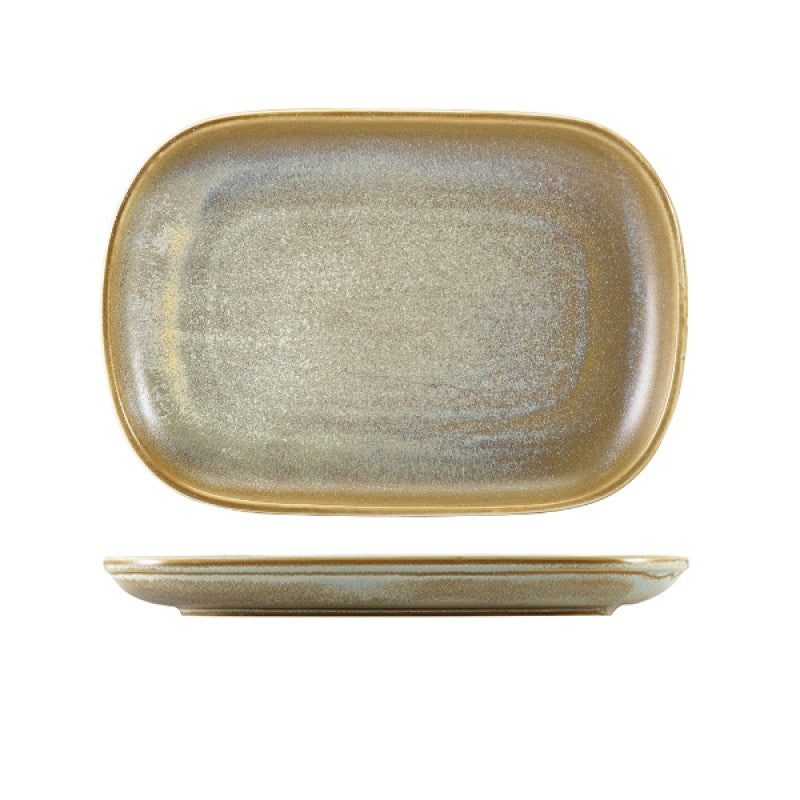 Terra Porcelain Matt Grey Rectangular Plate 24 x 16.5cm
