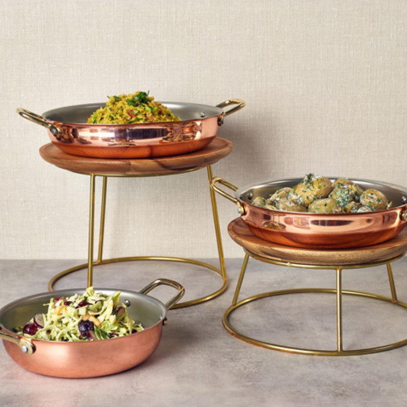 GenWare Gold Anti-Slip Round Buffet Riser 18cm
