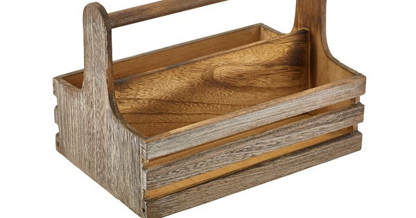 Rustic Wooden Table Caddy