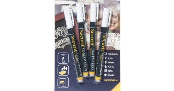 Chalkmarkers 4 Pack White Small