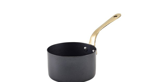 GenWare Black Vintage Steel Mini Sauce Pan 9 x 5.25cm