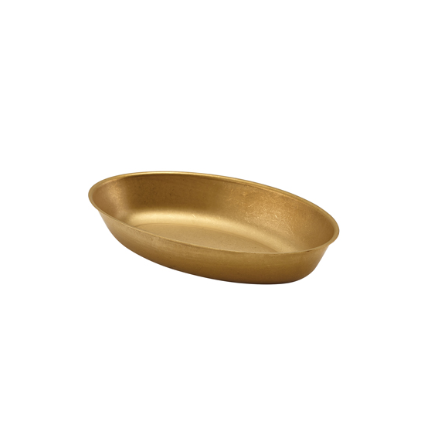 GenWare Gold Vintage Steel Oval Dish 17.5 x 11cm