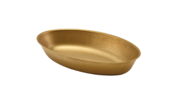 GenWare Gold Vintage Steel Oval Dish 17.5 x 11cm
