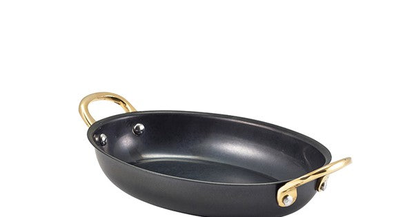 GenWare Black Vintage Steel Oval Dish 18.5 x 13.5cm